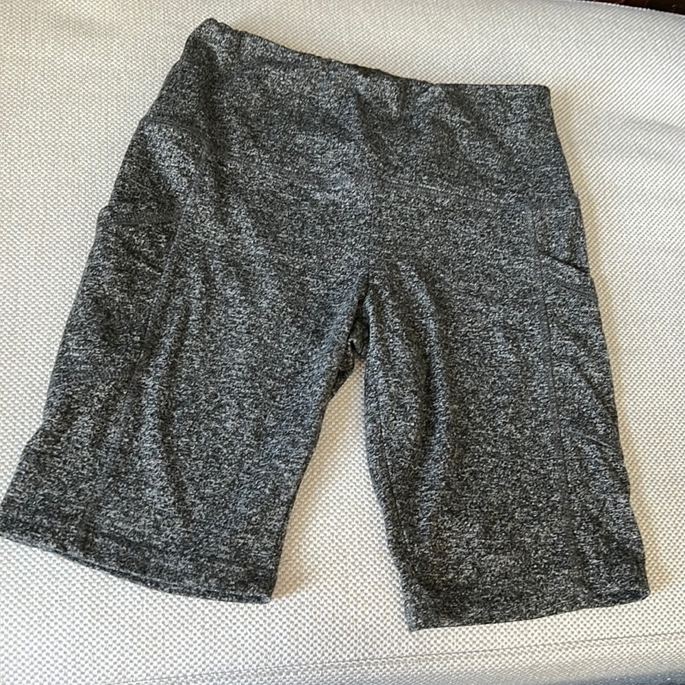 CHARCOAL GREY BIKER SHORTS